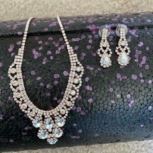 Bridesmaid gifts rose gold necklace and earrings